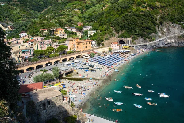 Monterosso Mare Een Gemeente Spaanse Provincie Spezia Regio Ligurië Met — Stockfoto