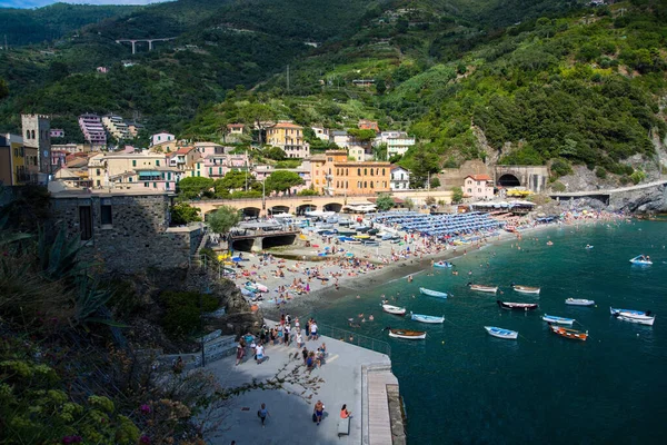 Monterosso Mare Een Gemeente Spaanse Provincie Spezia Regio Ligurië Met — Stockfoto