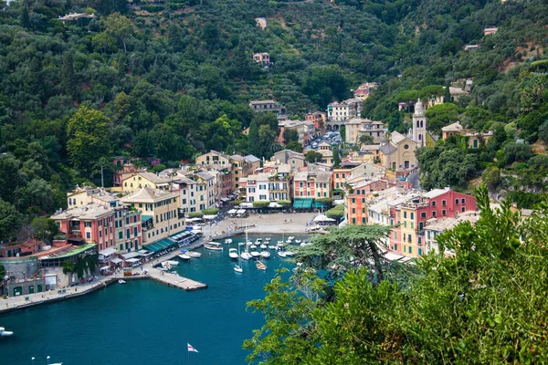 Portofino Liguria Adalah Sebuah Desa Nelayan Dan Resor Liburan Italia — Stok Foto