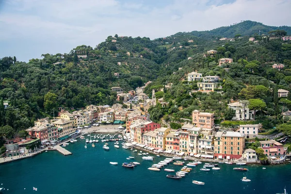 Portofino Liguria Adalah Sebuah Desa Nelayan Dan Resor Liburan Italia — Stok Foto