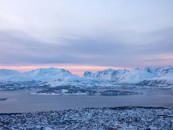 Tromso Adalah Sebuah Munisipalitas Kabupaten Troms Finnmark Norwegia Dan Berada — Stok Foto