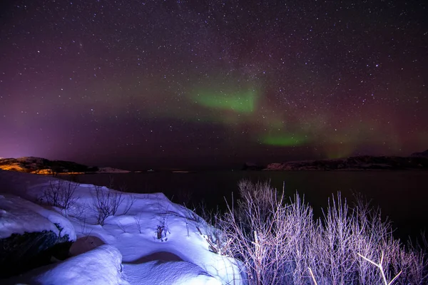 Una Aurora Boreal Veces Conocida Como Luces Polares Auroras Boreales —  Fotos de Stock