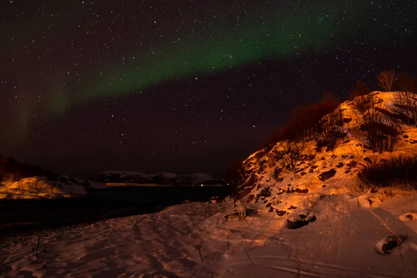 Kutup Işıkları Kuzey Işıkları Olarak Adlandırılan Aurora Borealis Dünya Nın — Stok fotoğraf