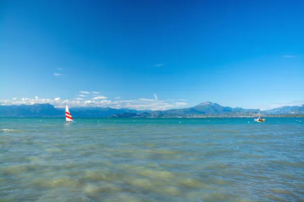 Lake Garda Italian Lago Garda Lombardy Italy Largest Lake Italy — Stock Photo, Image