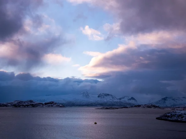 Paisaje Invierno Cerca Sommaroya Isla Kvaloya Noruega —  Fotos de Stock