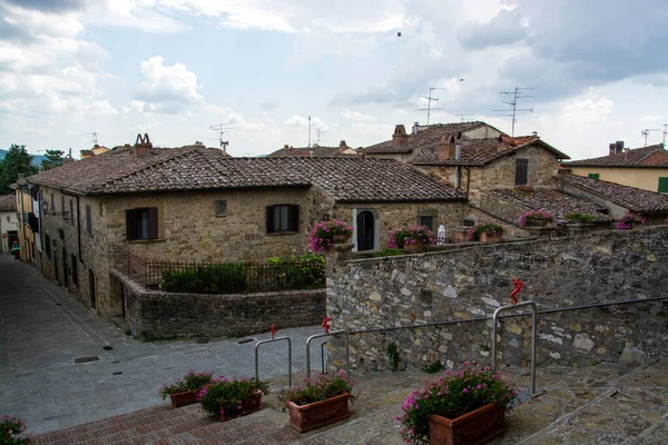 Panzano Chianti Město Obci Greve Italském Regionu Toskánsko Nedaleko Florencie — Stock fotografie