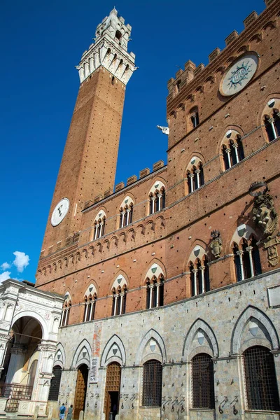 Palazzo Pubblico Palácio Siena Toscana Itália Central Sua Construção Começou — Fotografia de Stock