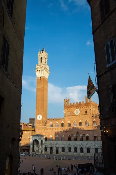 Palazzo Pubblico Palácio Siena Toscana Itália Central Sua Construção Começou — Fotografia de Stock