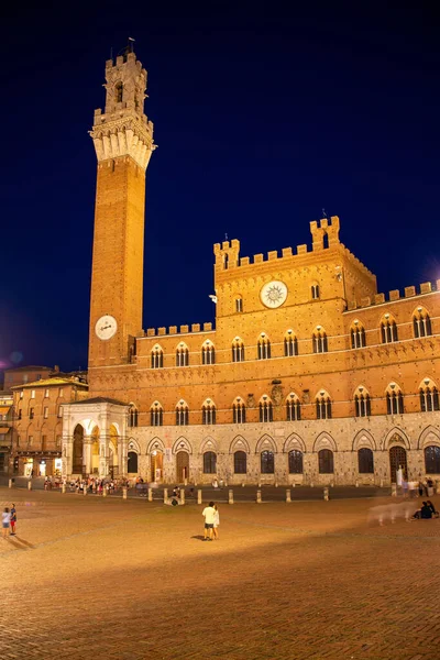 Palazzo Pubblico Palácio Siena Toscana Itália Central Sua Construção Começou — Fotografia de Stock