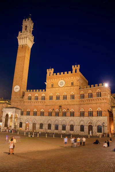 Palazzo Pubblico Palácio Siena Toscana Itália Central Sua Construção Começou — Fotografia de Stock