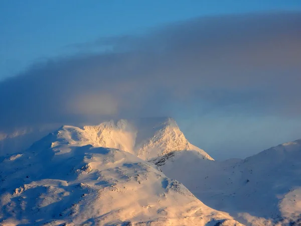 Alpy Lyngen Pasmo Górskie Północno Wschodniej Części Hrabstwa Troms Finnmark — Zdjęcie stockowe