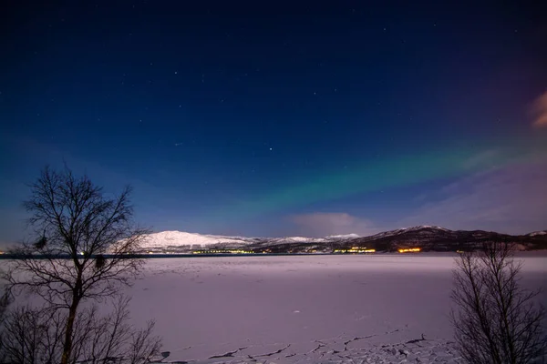 Una Aurora Boreal Veces Conocida Como Luces Polares Auroras Boreales —  Fotos de Stock