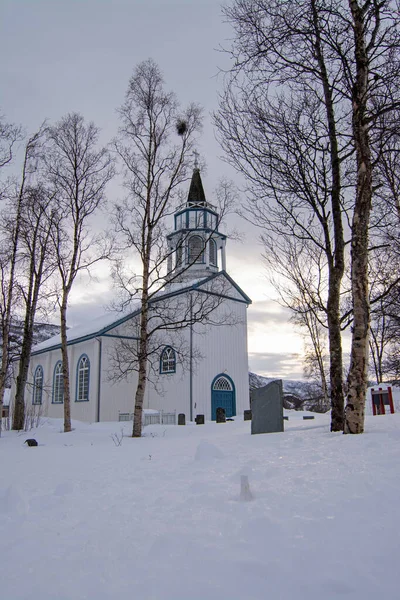 Kafjord Church Een Plaats Noorse Gemeente Alta Provincie Troms Finnmark — Stockfoto