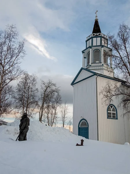 Кафьордская Церковь Приходская Церковь Норвежской Церкви Муниципалитете Альта Уезда Тромс — стоковое фото