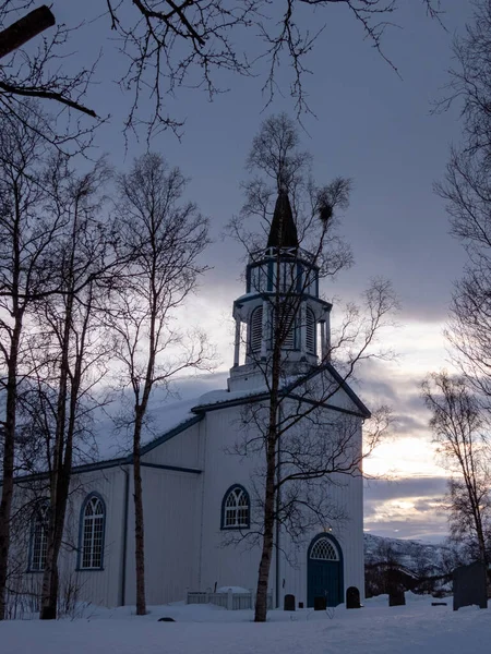 Kafjord Church Una Iglesia Parroquial Iglesia Noruega Alta Municipalidad Condado — Foto de Stock
