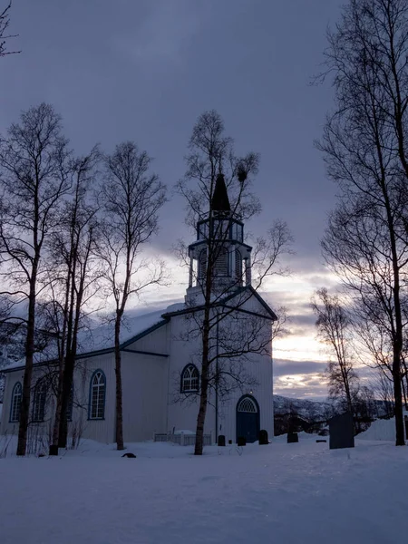 Kafjord Church Een Plaats Noorse Gemeente Alta Provincie Troms Finnmark — Stockfoto