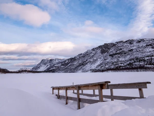 Mattisvannet Lago Perto Kafjord Noruega — Fotografia de Stock