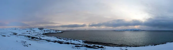 Lanskap Musim Dingin Porsangerfjord Norwegia — Stok Foto