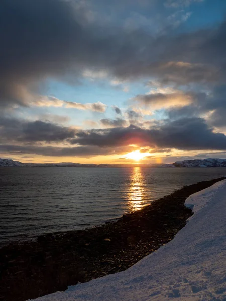 冬のノルウェーのコミューン カフジョードの風景 — ストック写真