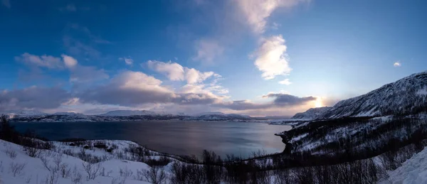 冬季挪威Kafjord乡的景观 — 图库照片