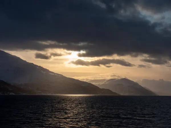 Landschap Gemeente Kafjord Noorwegen Winter — Stockfoto