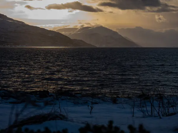 Paysage Dans Commune Kafjord Norvège Hiver — Photo