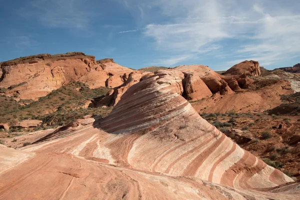 Ateş dalgası, Valley of Fire, Nevada, ABD — Stok fotoğraf