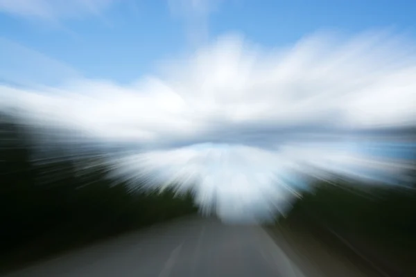 Blurried widok kierowcy — Zdjęcie stockowe