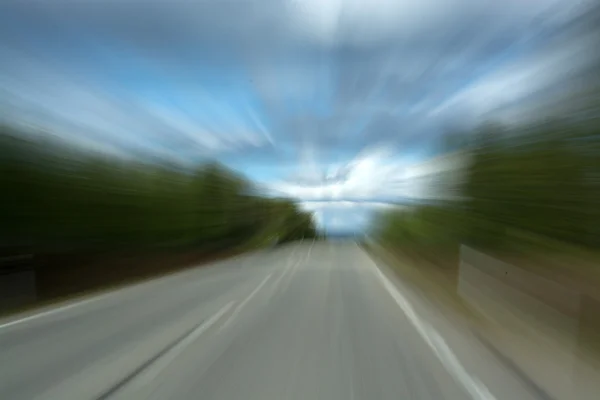 Bir sürücü Blurried görünümünü — Stok fotoğraf