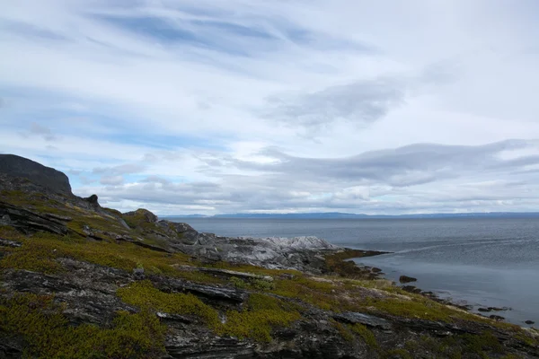 Kusten vid Porsangerfjorden, Norge — Stockfoto