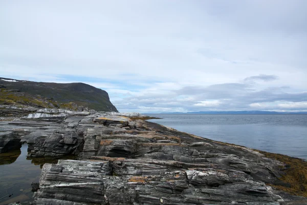 Sahilde Porsangerfjord, Norveç — Stok fotoğraf