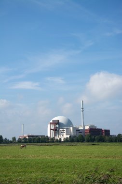 Nükleer santral Brokdorf, Almanya'nın kuzeyinde Schleswig-Holstein,