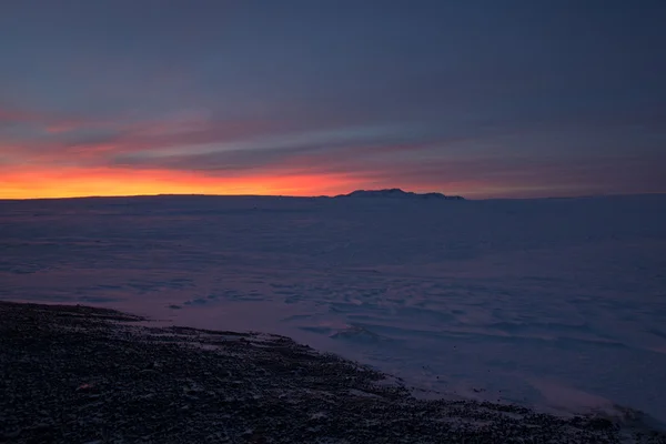Wschód słońca w dolinie Haukadalur, Islandia — Zdjęcie stockowe