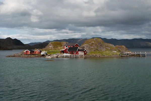 Ostrov v Porsangerfjord, Norsko — Stock fotografie