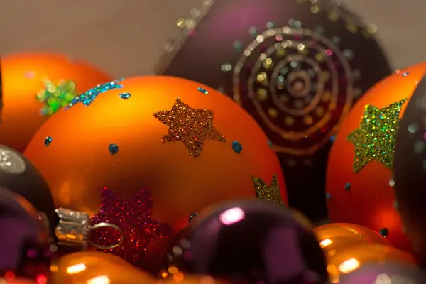 Close-up de bolas de Natal — Fotografia de Stock