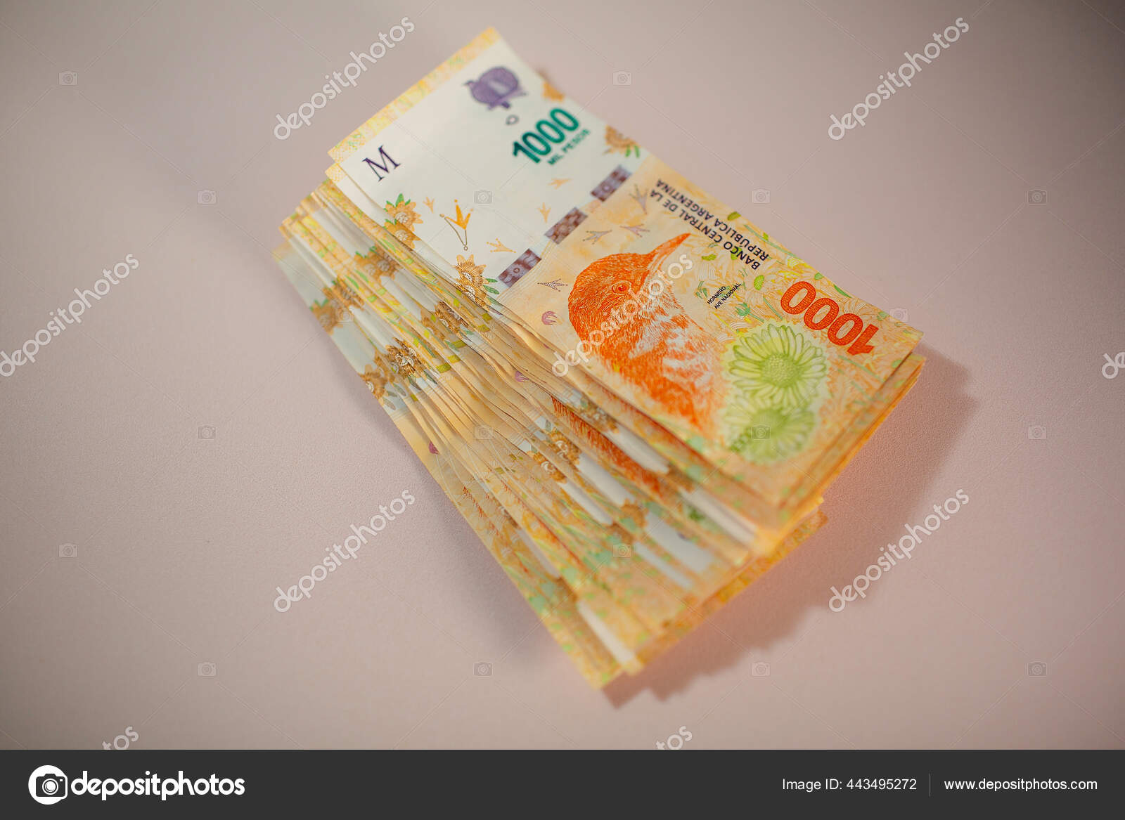 000阿根廷比索的新钞票——图库图片© RoxiRosita #443495272