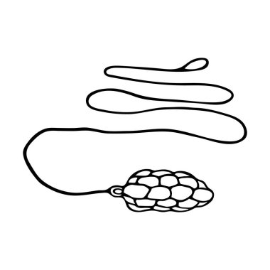 El çizimi karalama stili İp dartı vektörde.