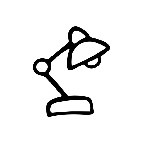 Рука Намальована Каракулевою Лампа Векторному Стилі Ізольовані Ілюстрації Білому Тлі — стоковий вектор