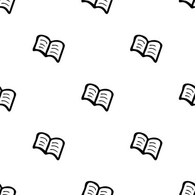 Elle çizilmiş defterle kusursuz desen. Doodle tarzı vektör illüstrasyonu beyaz arkaplanda izole edildi. İç tasarım, duvar kağıdı, ambalaj, posterler, kartlar için.