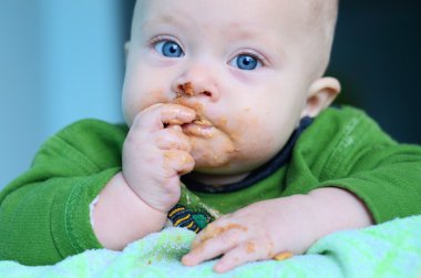 Baby eating clipart