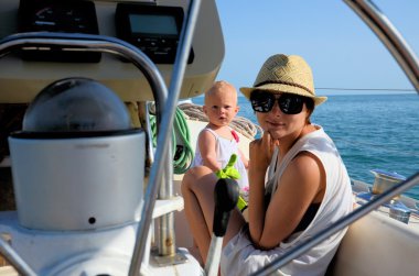 Baby on board. Yachting