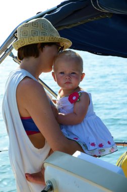 Baby on board. Yachting