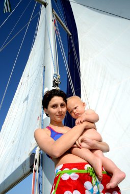 Baby on board. Yachting clipart