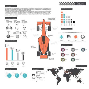 Infographic vektör esnaf yarış