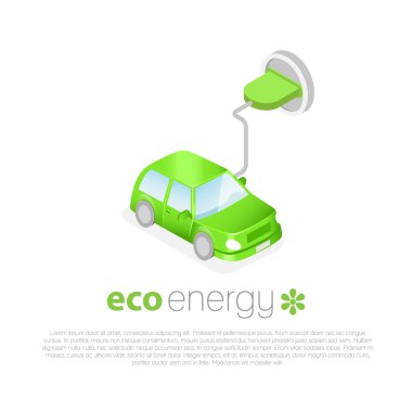 Elektrikli otomobil fiyat istemek. Eko enerji kavramı simgesi