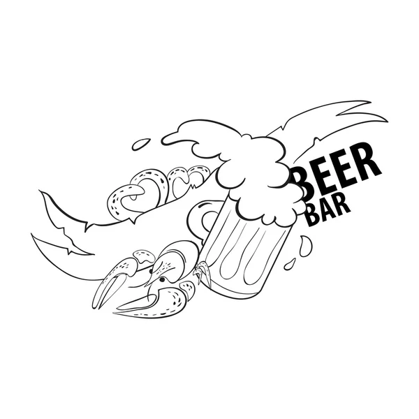 Ilustración de barra de cerveza — Archivo Imágenes Vectoriales