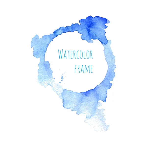 Watercolor blue frame — Stock Vector