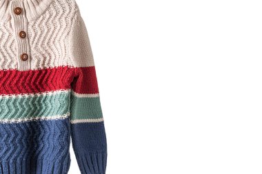 Eğer isteniyorsa metin yazmak için boş alanı olan yatay formatta beyaz arkaplan üzerine süveter