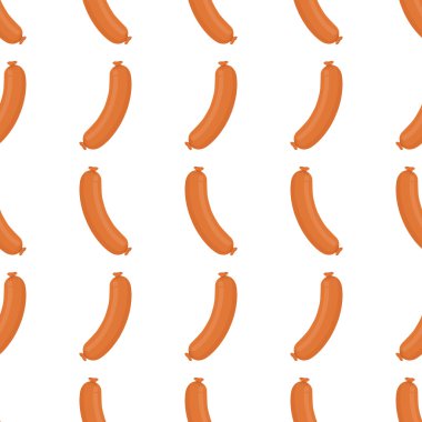 seamless pattern which shows the sausages  clipart