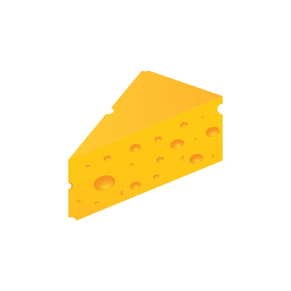 Dreieckiges Stück Käse — Stockvektor